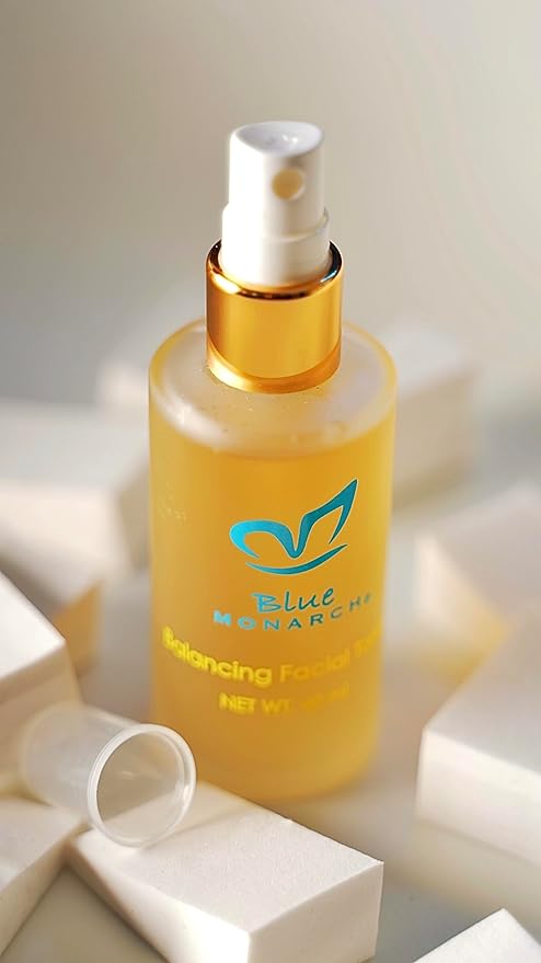 Blue Monarch Skincare Balacing Facial Toner: Balances, Tones, and Calm Stressed Skin. for All Skin Types, All-Natural Ingredients, Cruelty-Free, Toxin-Free (60 ml)
