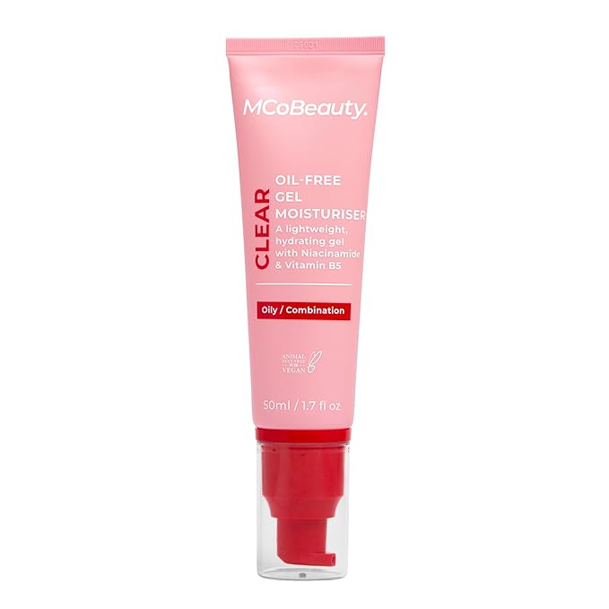 MCoBeauty - Clear Oil-Free Gel Face Moisturizer - Lightweight Hydrating Gel for Balanced, Shine-Free Skin - Vegan, Cruelty Free Skin Care - Facial Moisturizer for Oily Skin