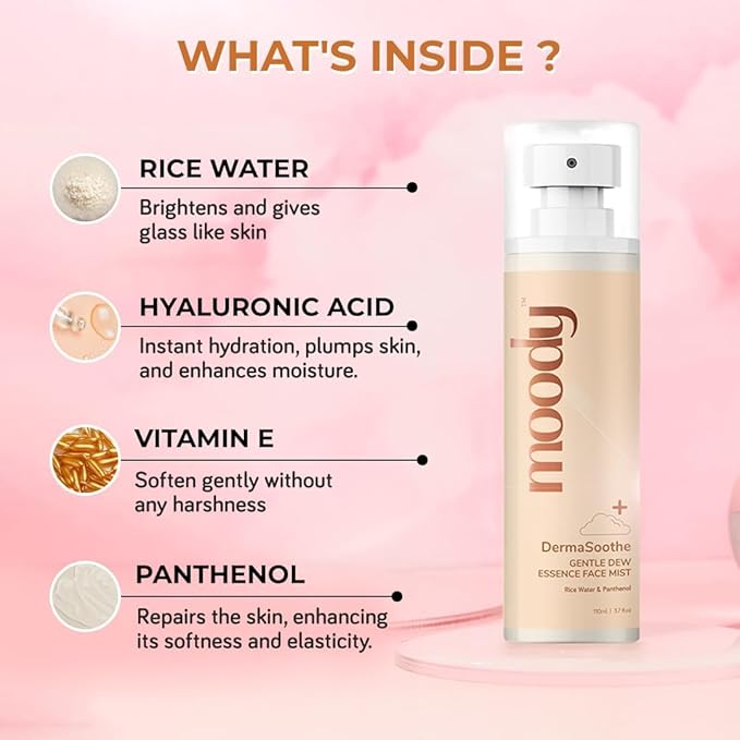Brighening Face Mist & Essence Toner with Rice & Ceramides |Strenghten Skin Barrier | for Clear, Glass Korean Skin, Bright & Hydrated Skin | Alcohol-Free Toner |100% Vegan | 110ml