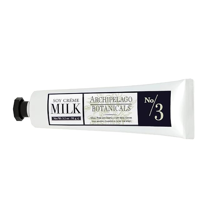 Archipelago Botanicals Soy Milk Hand Crème, Rich and Lightly Scented Hand Lotion for Dry Skin, Cuticles and Rough Spots, Premium Plant Extracts (3.2 oz)