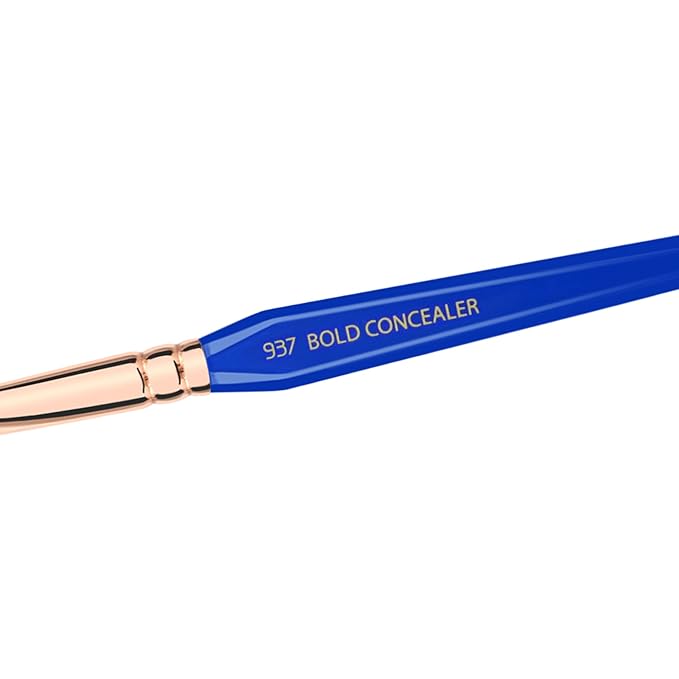Bdellium Tools Professional Makeup Brush - Golden Triangle 937 Bold Concealer - With All Vegan and Soft Synthetic Fibers, For Blending Concealer (Blue, 1pc)