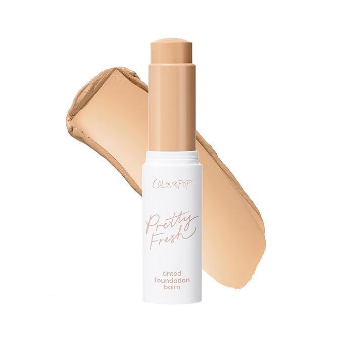 ColourPop Pretty Fresh Tinted Foundation Stick - Balm to Cream Foundation with Light to Medium Coverage - Infused with Hydrating Hyaluronic Acid, Peptides & Niacinamide - Light 7 (0.29 oz)