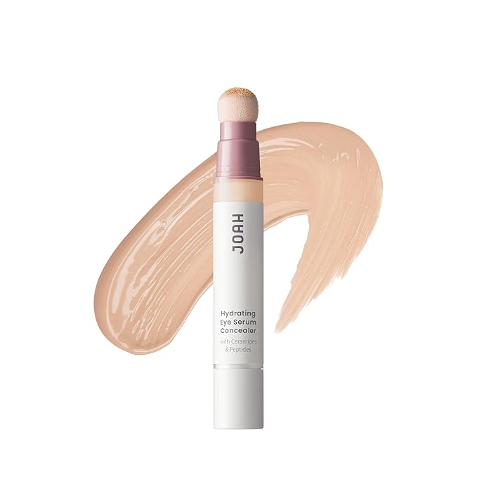 JOAH Perfect Complexion Under Eye Concealer and Serum, Korean Makeup, Hydrating Under Eye Concealer Stick for Dark Circles and Puffiness, Peptide Serum with Medium Coverage