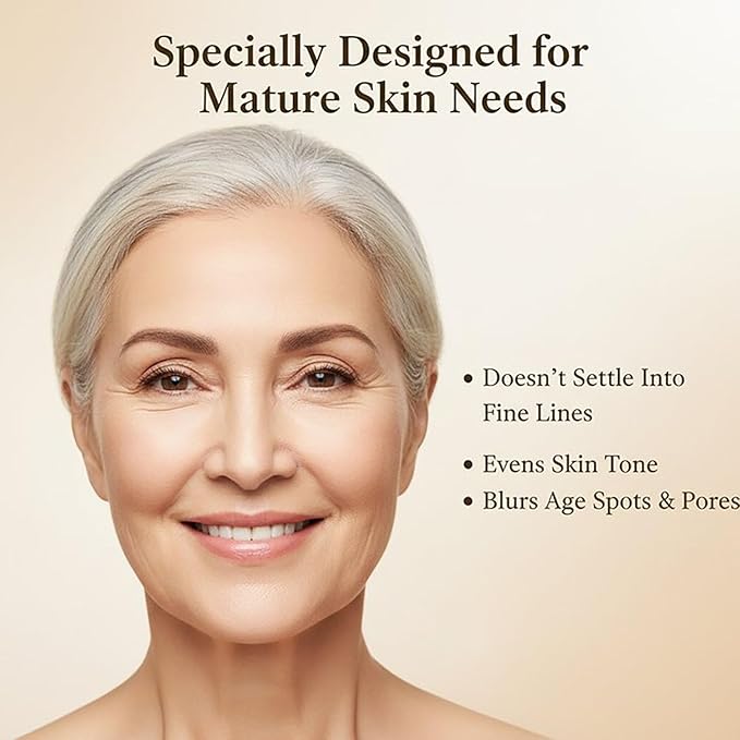 Foundation for Older Women | Mushroom Head Air Cushion CC Cream - BB Cream Full Coverage Makeup Foundation Long Lasting Waterproof Hydrating Lightweight (lvory white)