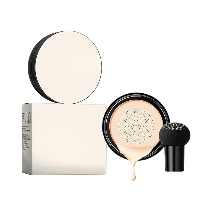 ZKSTUDIO，2026 Foundation Cushion Concealer,Mushroom Head Air Cushion Cream, BB Cream Face Makeup Foundation,Moisturizing Long-Lasting, Even Skin Tone for All Skin Types (IVORY)