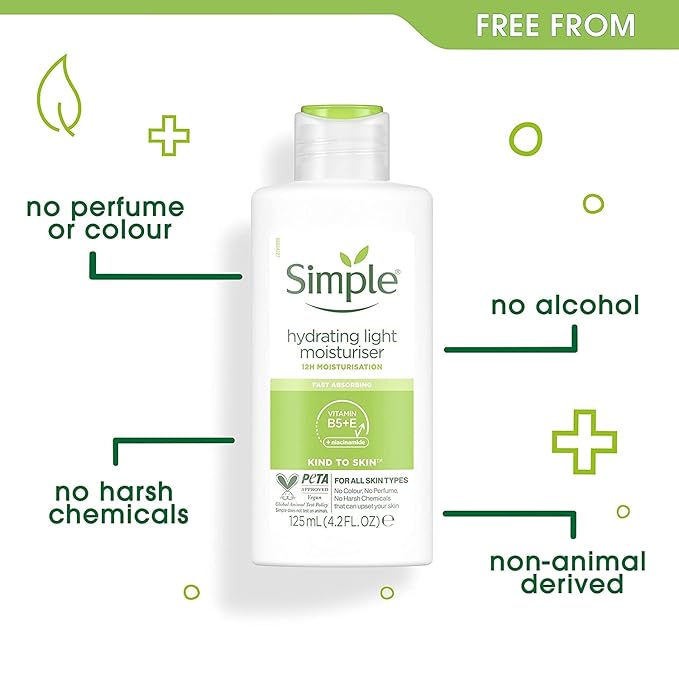 Simple Sensitive Skin Experts Hydrating Light Moisturizer, 4.2 FZ (Pack of 3)