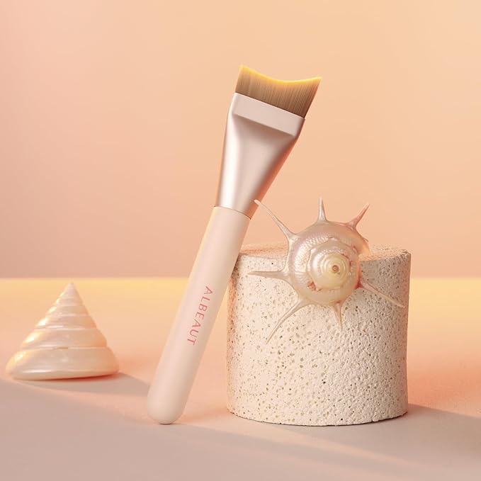 Untra-thin Flat Foundation Brush, Foundation Brush for Liquid Makeup Synthetic Bristles Base Makeup Brush for Seamless Application, Vegan & Cruelty-free P06