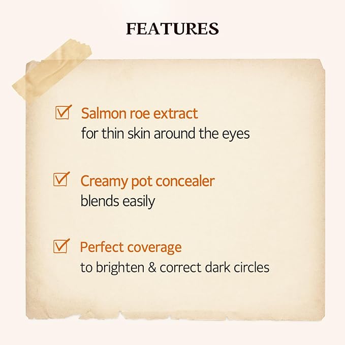 SKINFOOD s Salmon Dark Circle Concealer Cream - Under Eye Concealer for Dark Spots and Wrinkles - Full Coverage - Stocking Stuffer - 0.35 Oz/10 g (Blooming)