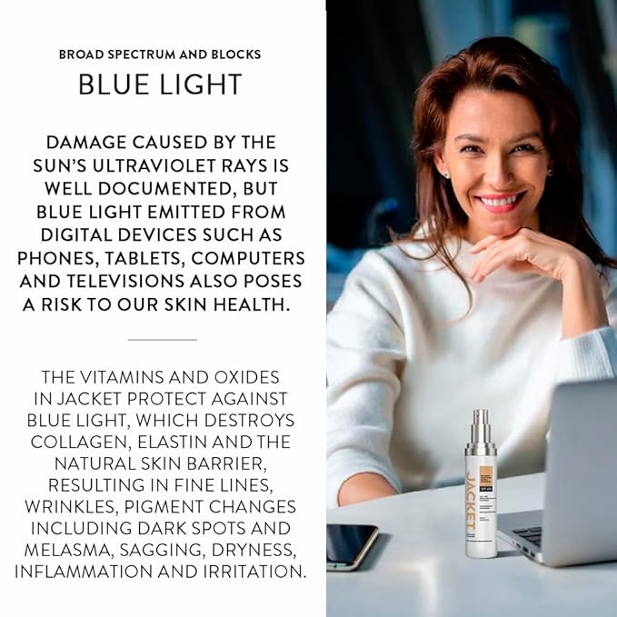 SPF 40+ Anti-Aging Tinted Mineral Moisturizer for Face, Broad Spectrum Sunscreen with Matte Finish, Lightweight Water-Resistant Daily UV Protection, Blue Light Defense, Hydrating Skin-Perfecting Tint
