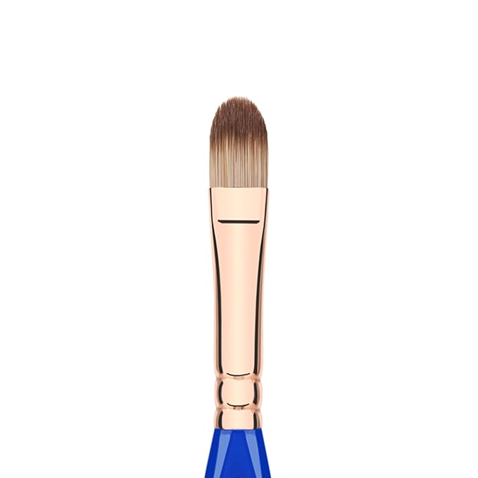 Bdellium Tools Professional Makeup Brush - Golden Triangle 937 Bold Concealer - With All Vegan and Soft Synthetic Fibers, For Blending Concealer (Blue, 1pc)