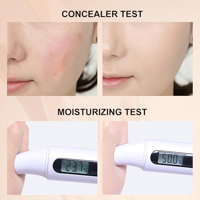 Mushroom Head Air Cushion CC Cream for Older Women, Medium Coverage Lightweight Up To 24H Wear Intense Moisture, Self Adjusting for Mature Skin, Vegan Formula (Natural)