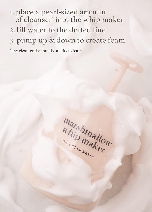 NOONI 2-in-1 Much Needed Facial Cleansing Kit - Marshmallow Whip Maker & Face Cleanser | Gentle Marshmallow Face Wash, Perfect Foam Maker for Rich Bubble, Deep Cleanser, Gift Set, Stocking Stuffers