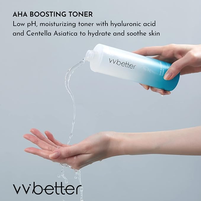 Facial AHA BHA Toner, Mild Exfoliation, Hydration and Soothing, Korean Toner, Smooth Skin, Alcohol-Free - 6.76 Fl.Ounce