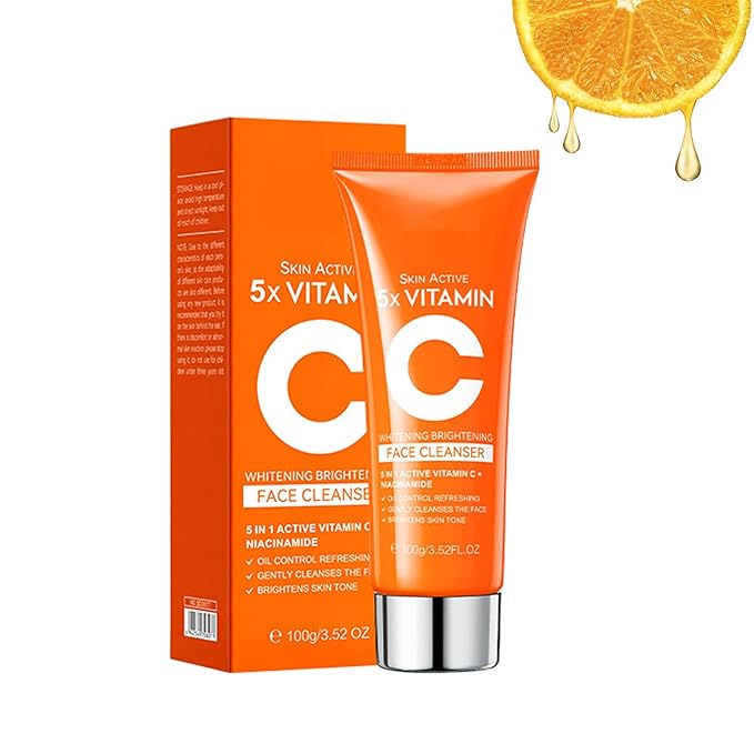 5X Vitamin C Face Cleanser 100g with Niacinamide & Hyaluronic Acid - Gentle Pore Refining Daily Wash for Oily, Dull Skin | Oil Balancing, Radiant Hydrated Complexion, Gift for Women
