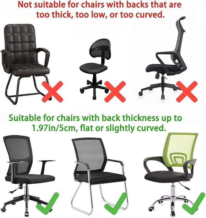Headrest Attachment for Office Chair, Attachable Chair Head Rest, Desk Chair Neck Support, Elastic Sponge Head Pillow Adjustable Height and Angle (Upgraded Version(Black))