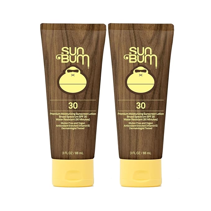 Sun Bum Original SPF 30 Sunscreen Lotion | Vegan and Hawaii 104 Act Compliant (Octinoxate & Oxybenzone Free) Broad Spectrum Moisturizing UVA/UVB Sunscreen with Vitamin E | 3 oz (Pack of 2)