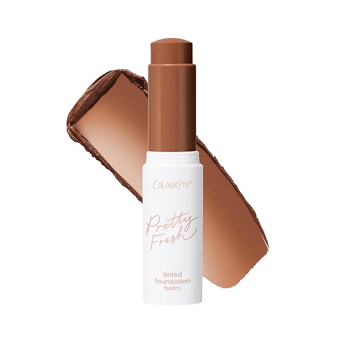ColourPop Pretty Fresh Tinted Foundation Stick - Balm to Cream Foundation with Light to Medium Coverage - Infused with Hydrating Hyaluronic Acid, Peptides & Niacinamide - Deep Dark 21 (0.29 oz)