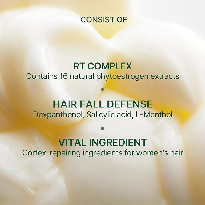 Alpha Erguen Women’s Hair Loss Care Treatment, Vegan Formula for Dual Scalp & Hair Cortex Repair, Strengthens, Restores & Nourishes Damaged Hair, 500ml / 16.9 fl oz