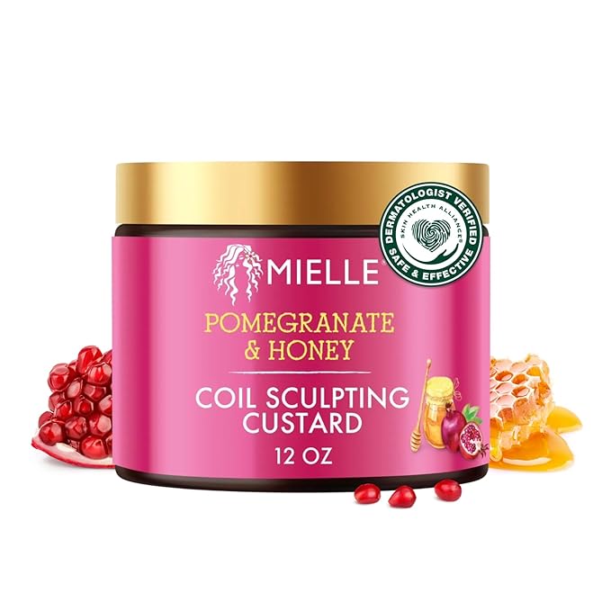 Mielle Organics Pomegranate & Honey Curl Cream - Coil & Curl Defining Hair Cream for Type 4 Hair - Hydrates, Controls Frizz, Conditions & Adds Shine (12 Fl Oz)