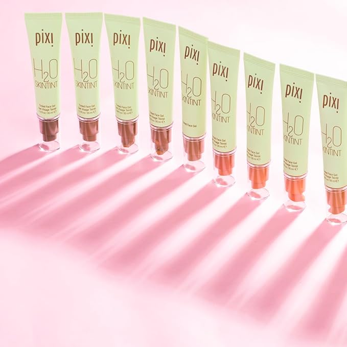 Pixi H2O SkinTint | Tinted Gel Moisturizer | Lightweight, Hydrating & Water-Resistant | Evens Tone & Reduces Redness | Cocoa | 1.2 fl oz/35 ml
