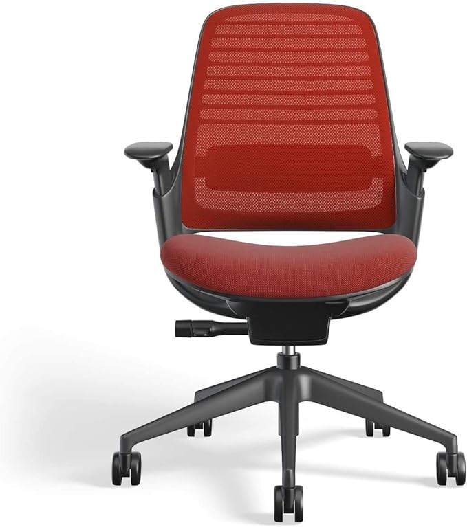 Steelcase Series 1 Work Chair Office Chair - Scarlet, Hard Floor Casters