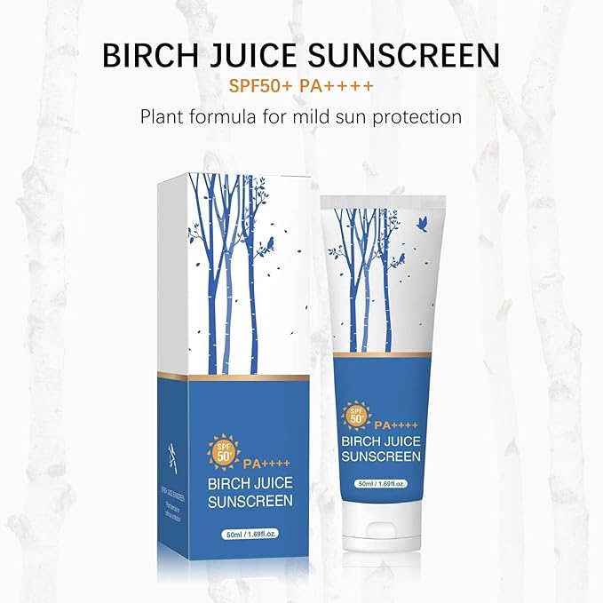 Birch Juice Moisturizing Sunscreen, UV LOCK SPF50 Broad Spectrum, Moist Essence Sunscreen for Face Korean Skincare, No White Cast, 1.69 Fl Oz (1)