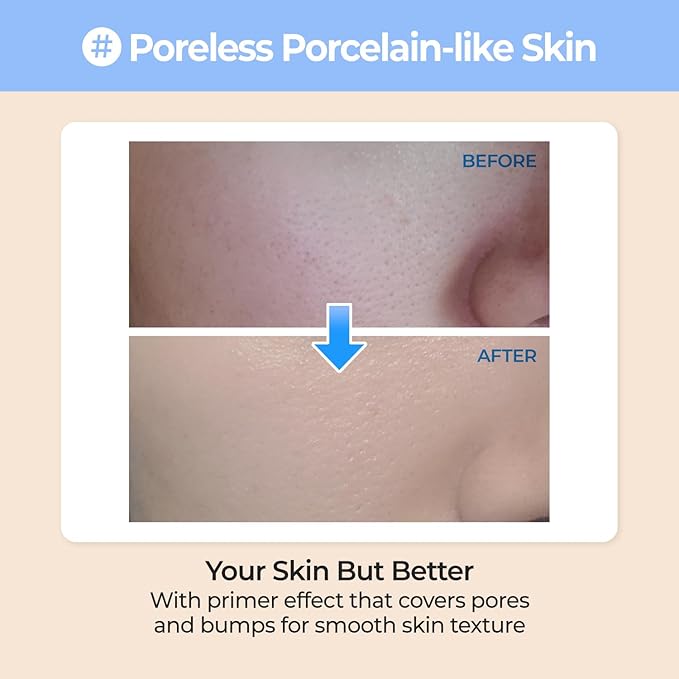 numbuzin No.3 Porcelain Base-skip Tone Up Beige | SPF50+ PA++++ | Lightweight, Hydrating | Zinc Oxide, Niacinamide | Sheer, Natural Finish, Evens Skin Tone | Korean Skincare 1.69 fl. oz.