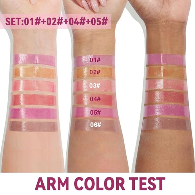 4Pcs Summer Lip Butter Lip Balm Glow Reviver Lip Gloss, Melting Lip Serum, Ultra-Hydrating Natural Vegan Lip Balm, Sheer-Tinted Shine & Hydration, Soothes & Softens Dry Lips (01+02+03+06, 4Pcs)