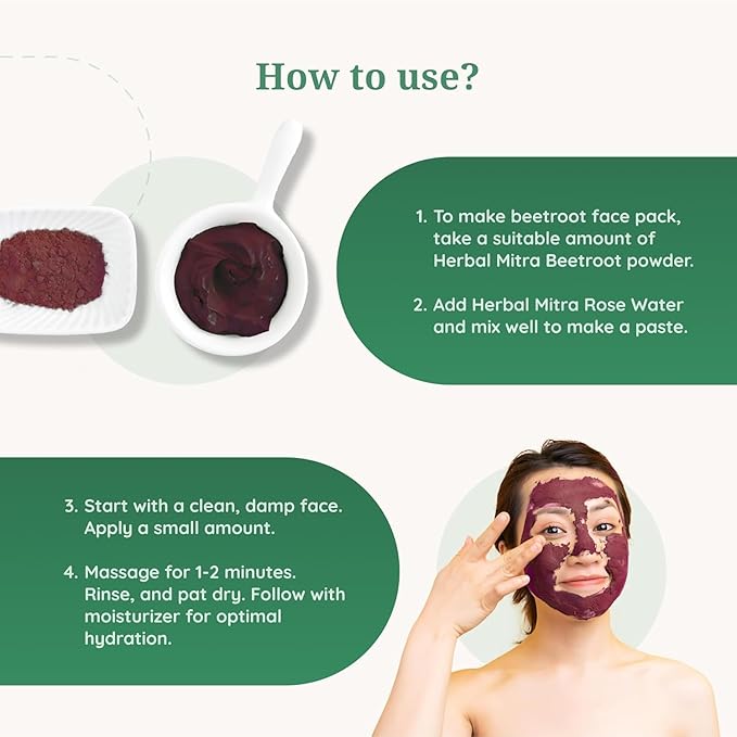 Beetroot Powder & Rose Water Toner Combo (300gm)