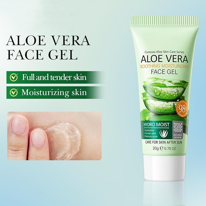 3-Piece Aloe Vera Skin Care Set, Hydrating & Cleaning Skin Travel Set, Oil Control Moisturizing Skin Care Routine Kit Includes Cleanser, Face Gel, Toner Skincare Gift for Teenage Girls Women