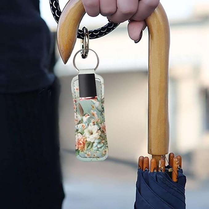 Pensura Chapstick Holder Keychain Fashion 5 Pcs Car Keychain Holder Portable Chapstick Holder Keep from Scratched and Dust
