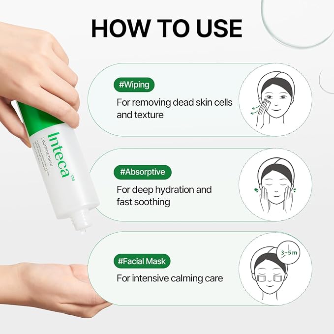 Make P:REM INTECA Soothing Toner, Acne-Prone Facial Toner for Sensitive Skin, Quick-Calming Vegan Toner with CICA Complex, Korean Skin Care, 6.76 Fl Oz, 200ml