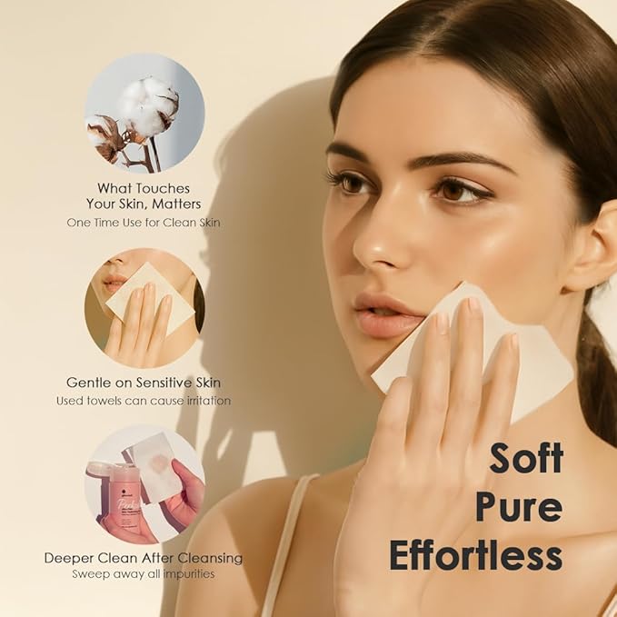 glowiest Peekaboo AHA PHA Toner + Facial Cotton Towels (Small) Bundle | Gentle Exfoliating Toner & Cotton Pad Set