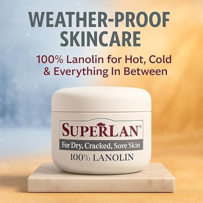 Lanolin Cream 4 Oz - 100% Organic Nipple Cream Lanolin - Thicker Body & Face Moisturizer for Eczema, Psoriasis & Severe Dry Skin - Ultra Hydrating & Soothing Moisturizer for Hot, Dry & Cold Weather