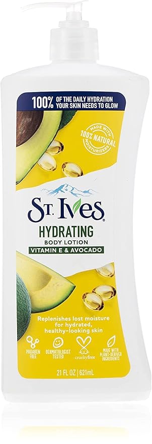 St Ives Body Lotion 21 Ounce Daily Hydrating (621ml) (2 Pack)