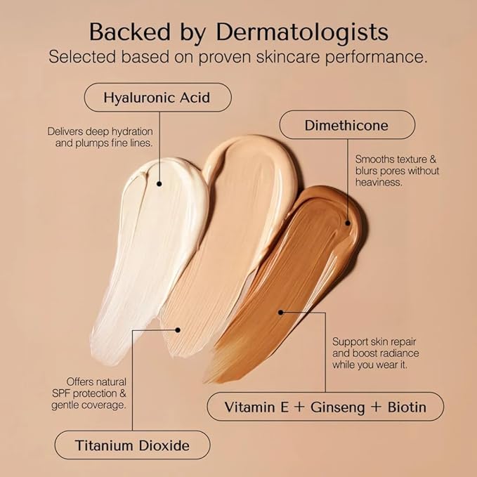ZKSTUDIO，2026 Foundation Cushion Concealer,Mushroom Head Air Cushion Cream, BB Cream Face Makeup Foundation,Moisturizing Long-Lasting, Even Skin Tone for All Skin Types (BRUMET BROWN)