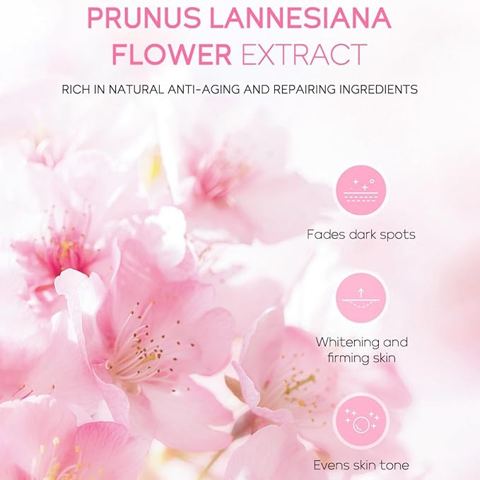 Skin Care Sets for Teenage Girls, Sakura Skin Care Sets & Kits Women Beauty Gift Set with Cleanser, Mud Mask, Toner, Serum, Eye Cream, Facial Cream, and Sunscreen, Birthday Gift for Women and Girls