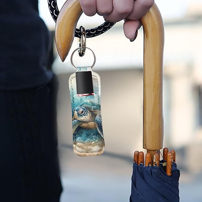 Pensura Chapstick Holder Keychain Fashion 5 Pcs Car Keychain Holder Portable Chapstick Holder Keep from Scratched and Dust
