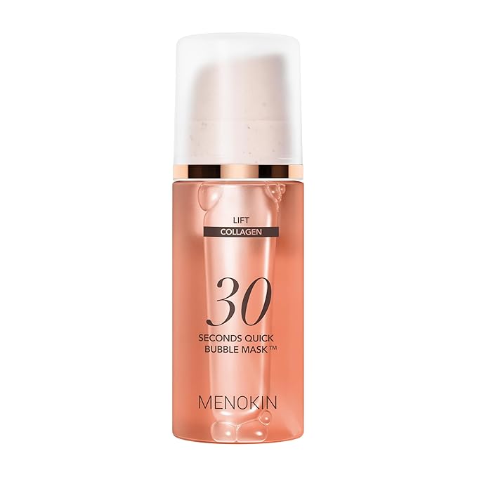 MENOKIN 30 Seconds Quick Bubble Mask [LIFT] - [Collagen] & Niacinamide in Micro-bubbles for Anti Aging, Boost Elasticity, Fine Lines, Korean Glass Skin Care Essential, 70 Uses, 3.21 fl.oz