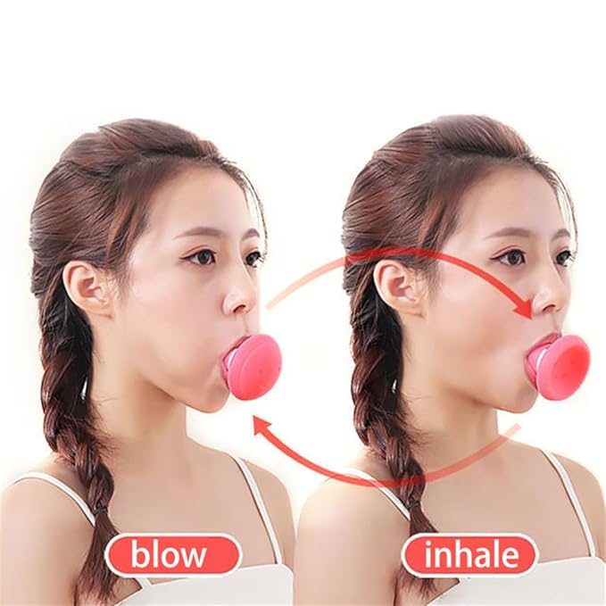 1 Pack Face Exerciser, Facial Yoga for Skin Tighten Firm, Jaw Exerciser, Double Chin Breathing Exercise Device Jaw Face Slimmer for Women and Men, Face Neck Toning Exerciser, Helps Reduce Stress