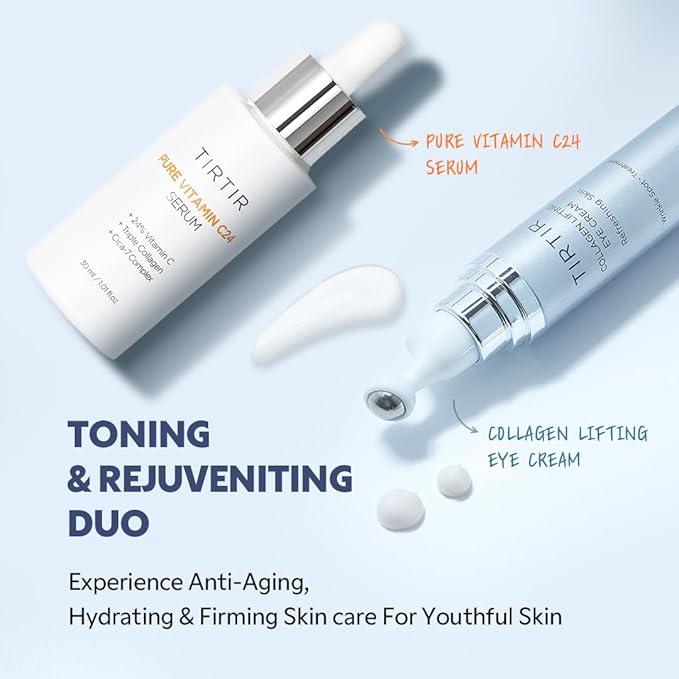 TIRTIR Pure Vitamin C 24% Serum 30ml + Collagen Lifting Eye Cream 15ml