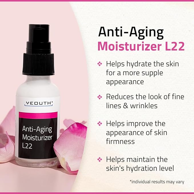 YEOUTH Anti Aging Face Moisturizer for Women & Men with Jojoba & Shea Butter, Hydrating Facial Cream Promoting Firmer Look & Smoothing The Skin 1oz (Pack of 2)