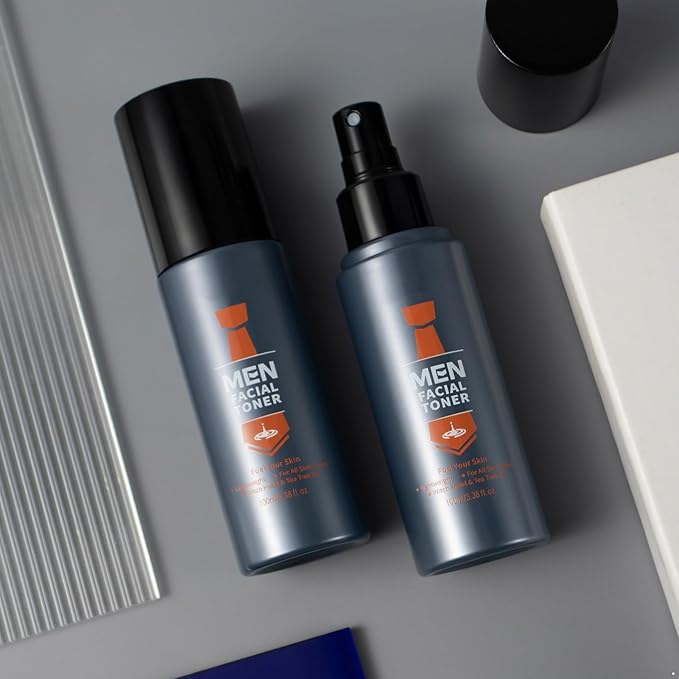 Moily Men’s Refreshing Facial Toner, 100ml Hydrating & Oil Control Formula for Daily Skin Care, Cooling Face Moisturizer for Post-shave Or Cleansing Blue One Size