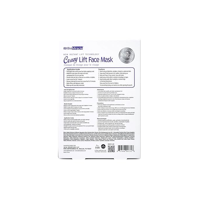 BioMiracle New Instant Lift Technology Crazy Lift Face Mask 10 Pack (10 Sheets)