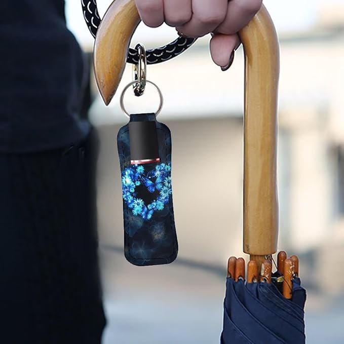 Pensura Chapstick Holder Keychain Fashion 5 Pcs Car Keychain Holder Portable Chapstick Holder Keep from Scratched and Dust