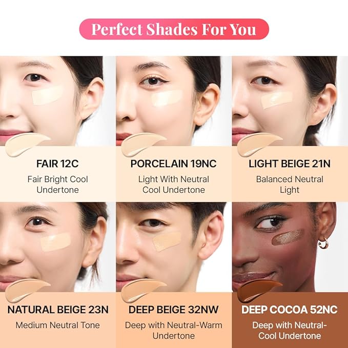 Hanskin DD Cream Foundation Sachet Book – Full Coverage Korean BB Cream & Liquid Skin Tint Foundation, Semi-Matte Finish, Lightweight Pore-Perfecting Base, 0.05 Fl Oz * 6 colors (STARTER PACK)