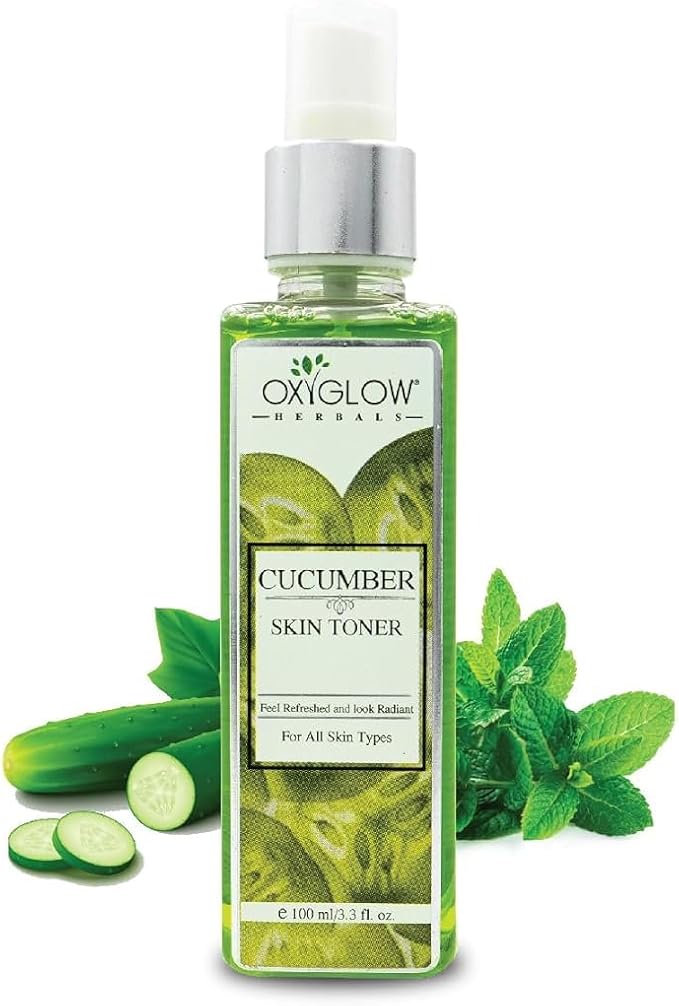 Oxy-Glow Cucumber Face Toner Spray – Hydrating & Anti-Aging Mist for All Skin Types | Soothes, Balances pH, Controls Oil, Fights Acne, Reduces Wrinkles | Unisex Refreshing Daily Skincare
