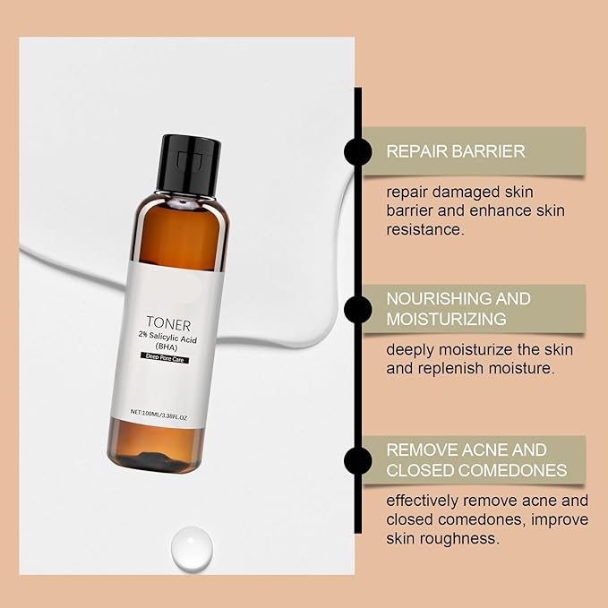 Pore Care Toner - Gentle Hydrating Facial Toner, Reduces Roughness, Removes Impurities, Keeps Skin Fresh & Moisturized(3PCS)