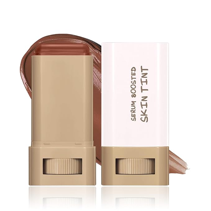 Solid Moisturizer Balm Serum for Boost Skin Tint, Multiuse and Lightweight Solid Tinted Hydrating Foundation Stick for Women, Natural Makeup for Foundation and Contour Concealer (#02)