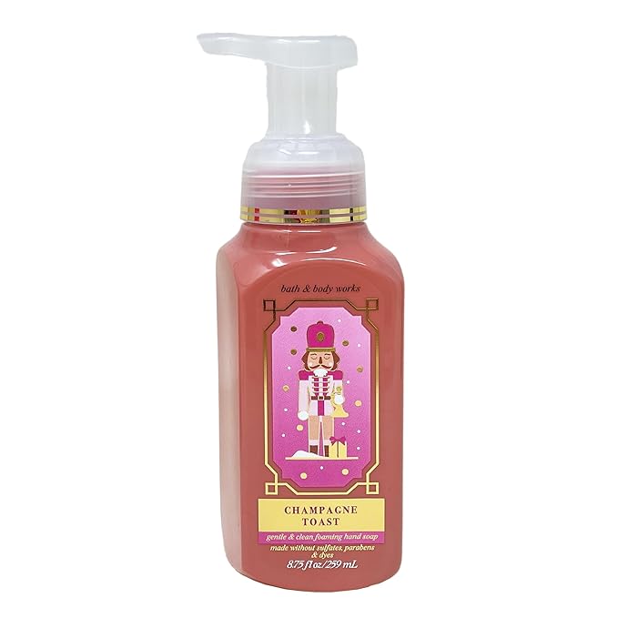 Bath & Body Works Champagne Toast 3 Pack Gentle & Clean Foaming Hand Soap Bundle with a Himalayan Salts Springs Sample Soap